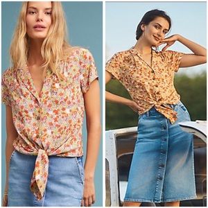 Anthropologie Maeve Bateau Buttondown